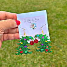 Load image into Gallery viewer, Whoville Christmas Tree Earrings
