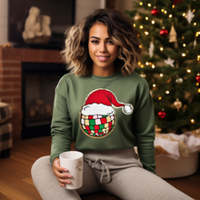 Load image into Gallery viewer, Disco Santa Hat Chenille Patch Sweatshirt PRE-ORDER
