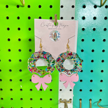 Load image into Gallery viewer, Wreath &amp; Bow Earrings
