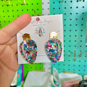 Christmas Light Bulb Earrings