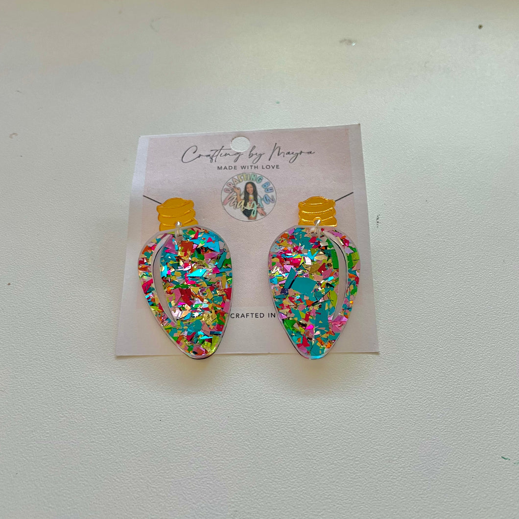 Christmas Light Bulb Earrings