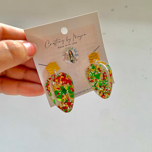 Christmas Light Bulb Earrings