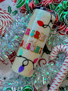 Merry & Bright Christmas Lights Christmas Tumbler