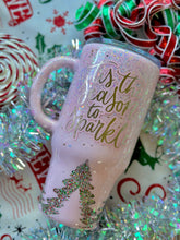 Load image into Gallery viewer, Tis The Season To Sparkle Pink Christmas Tumbler
