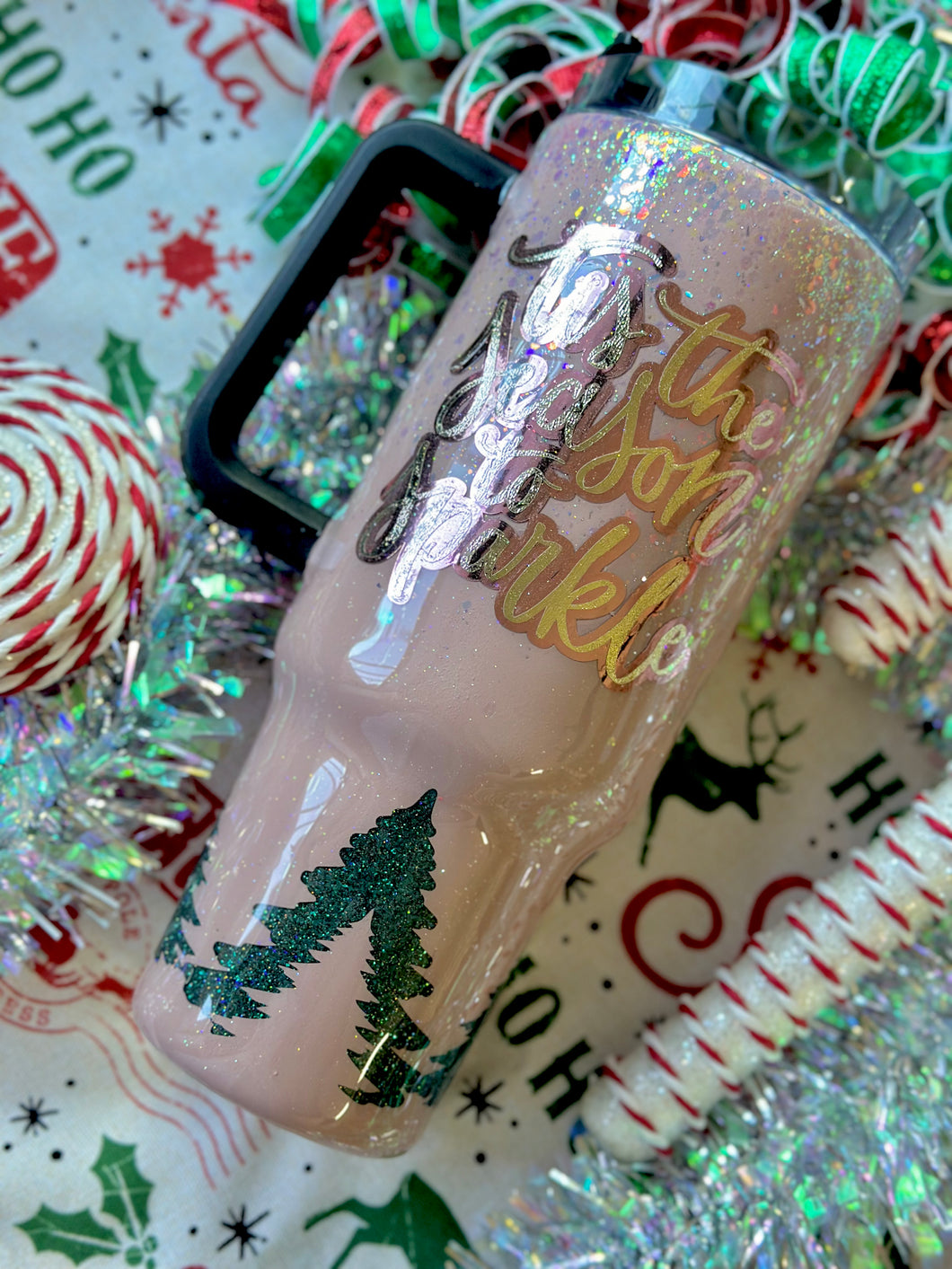 Tis The Season To Sparkle Stanley Dupe Christmas Tumbler