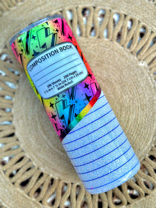 Rainbow Pencil/Composition Notebook/Paper Tumblers