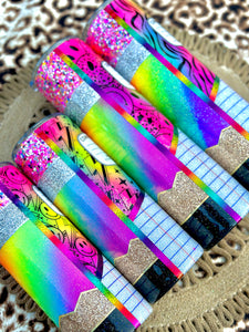 Rainbow Pencil/Composition Notebook/Paper Tumblers