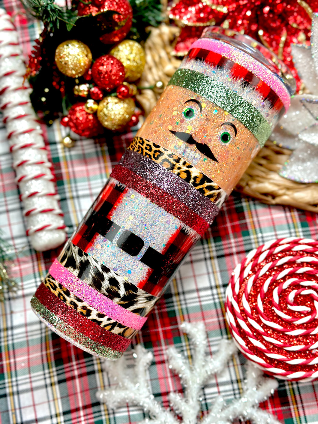 Red/Pink Plaid Nutcracker