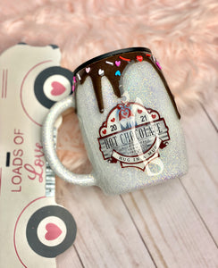 RTS {Hot Chocolate Hug In A Mug} 14 oz Coffee Mug Choc Drip