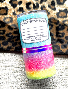 RTS {Rainbow Composition Notebook Tumbler}