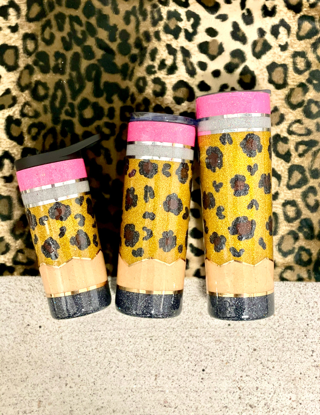 RTS {Gold Hand Leopard Tumblers}