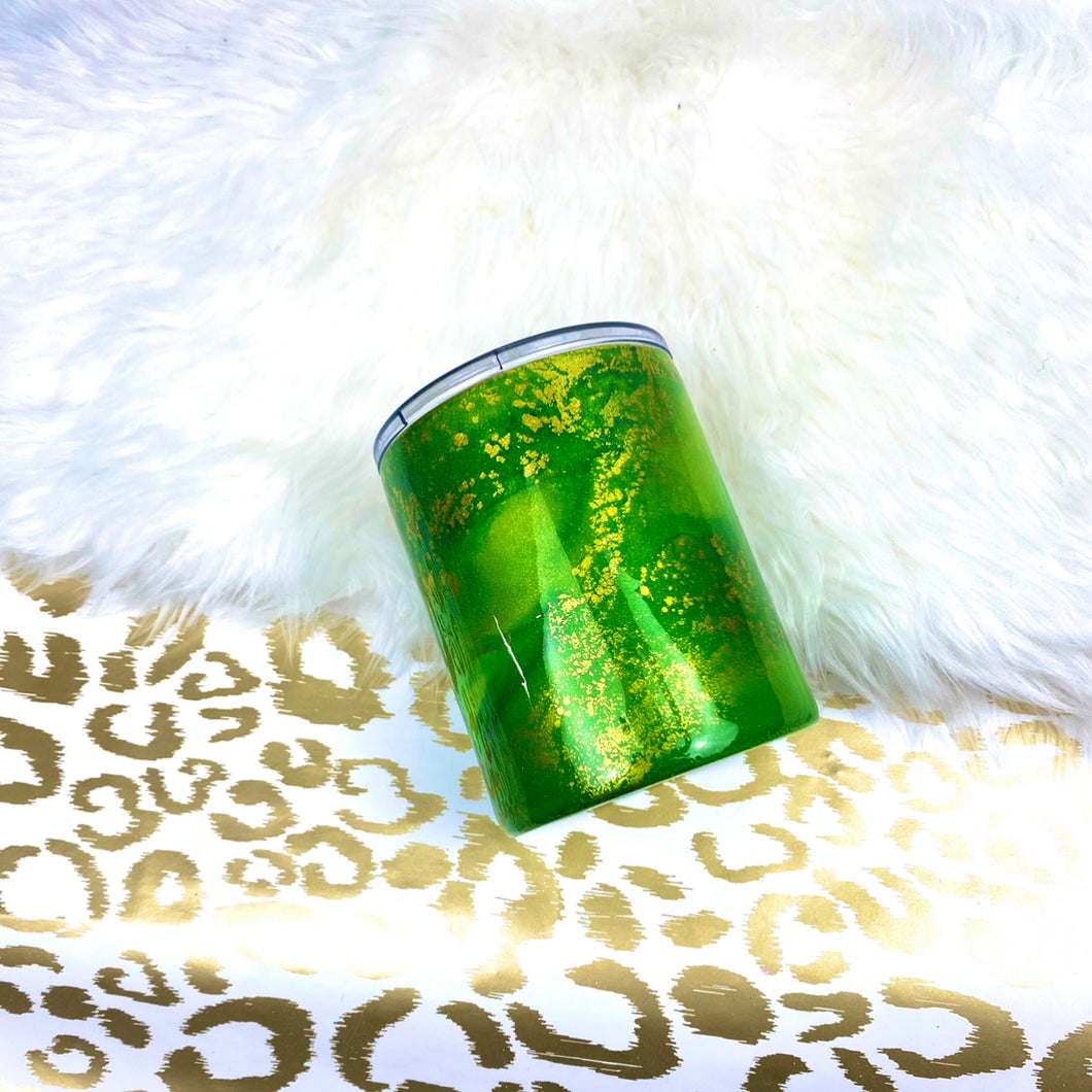 RTS {Green Alcohol Ink Tumbler }