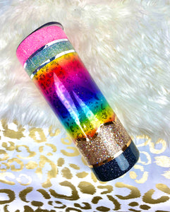 RTS {Holographic Leopard Rainbow Pencil Tumbler}