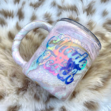 Load image into Gallery viewer, Made To Teach Pink/Blue Gold Hydrodipped Mug
