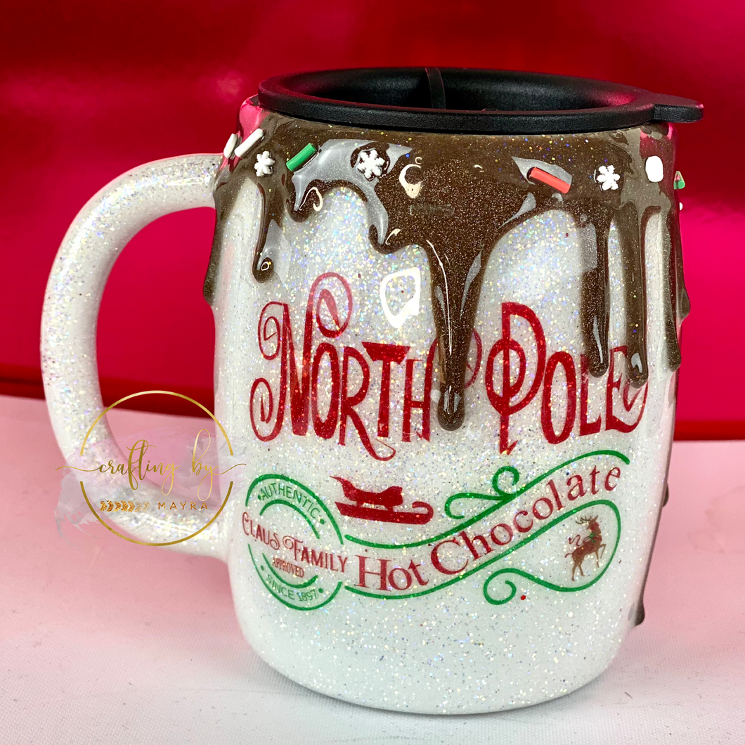 RTS {North Pole Hot Chocolate} 14 oz Coffee Mug Tumbler