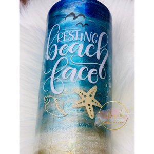 MTO {Resting Beach Face} Tumbler - Choose Your Style